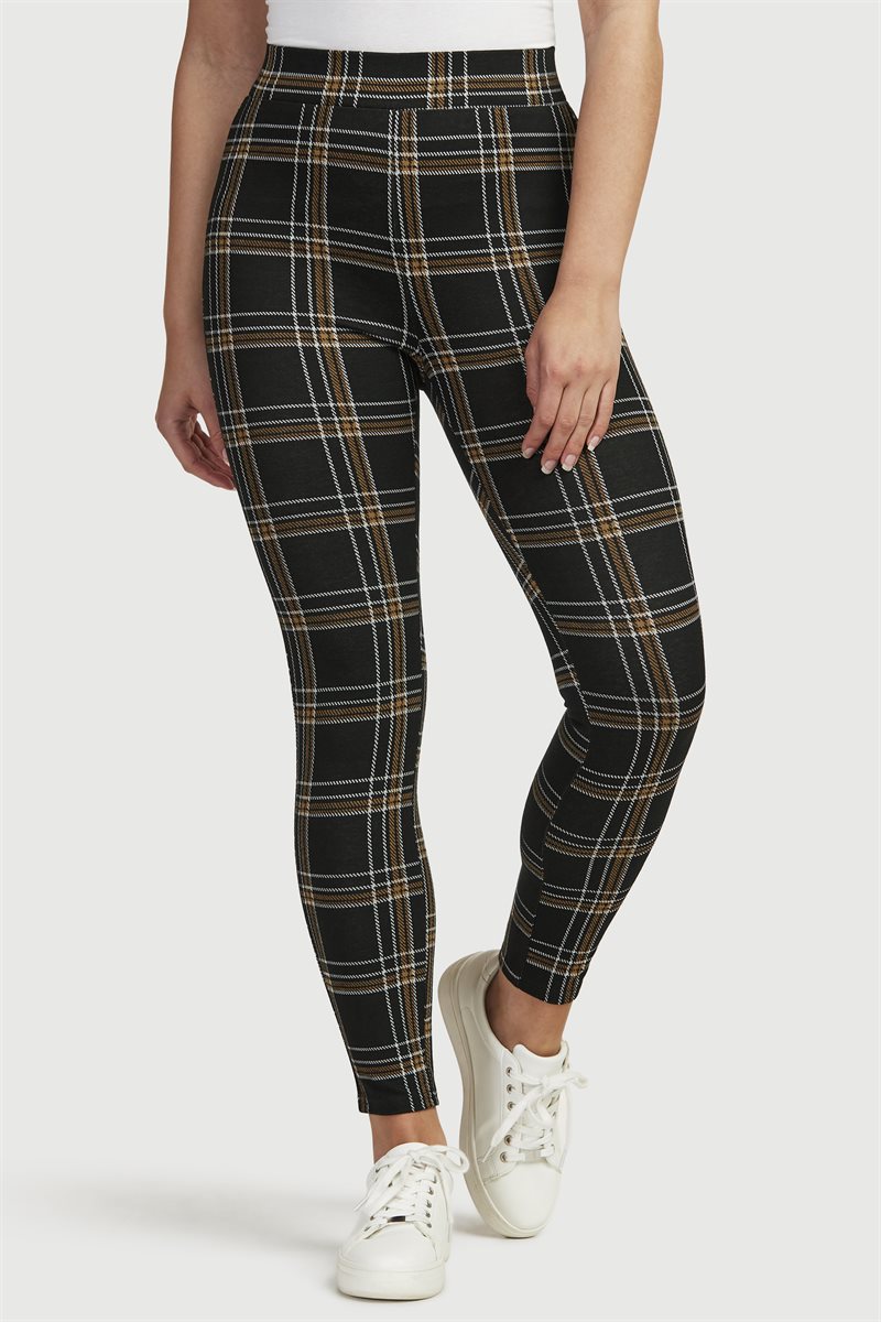 Läs mer om Rutiga leggings i jacquard
