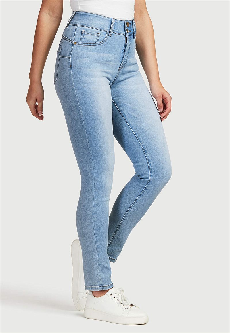 Läs mer om Shaping jeans hög midja