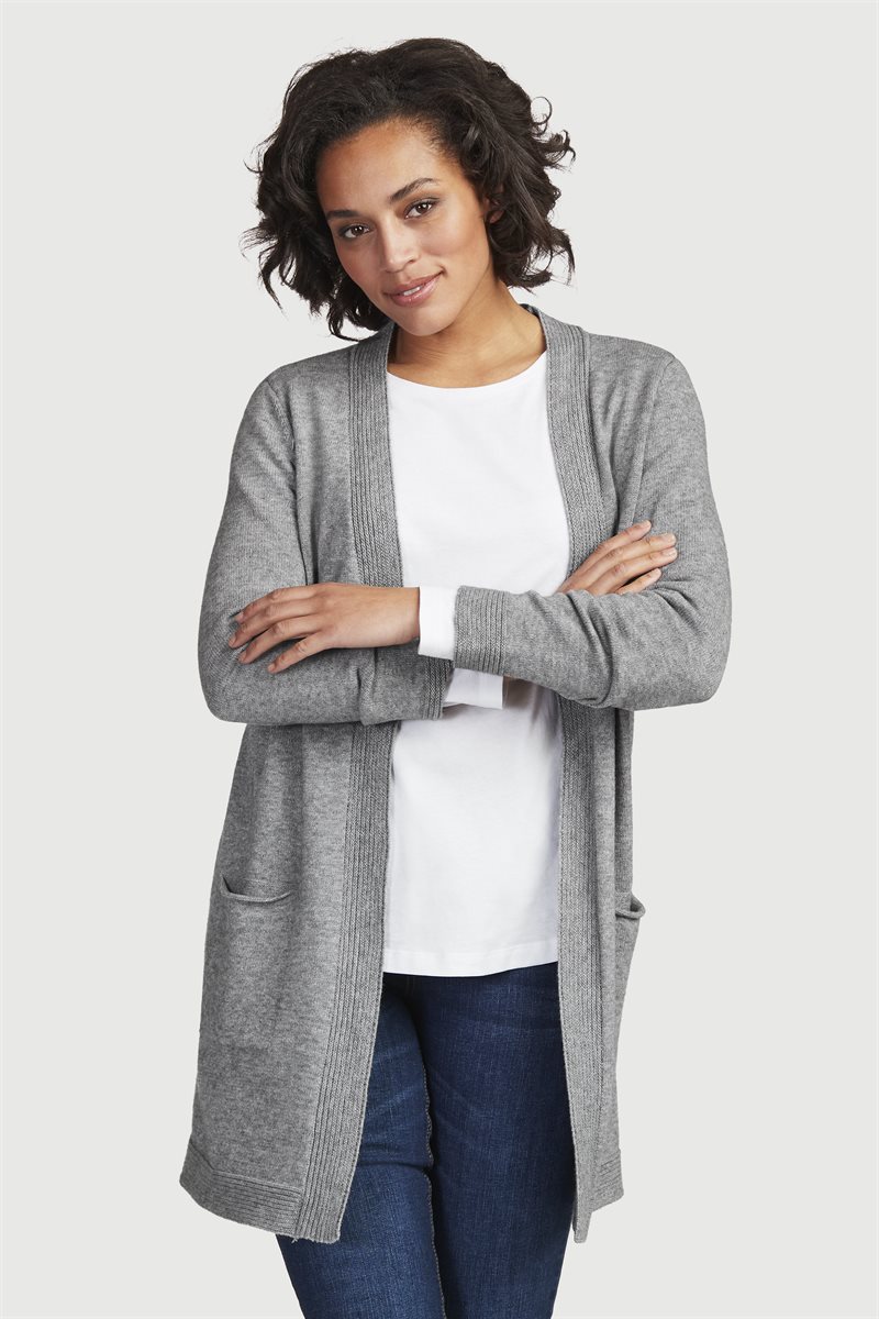 Läs mer om Lång cardigan med fickor