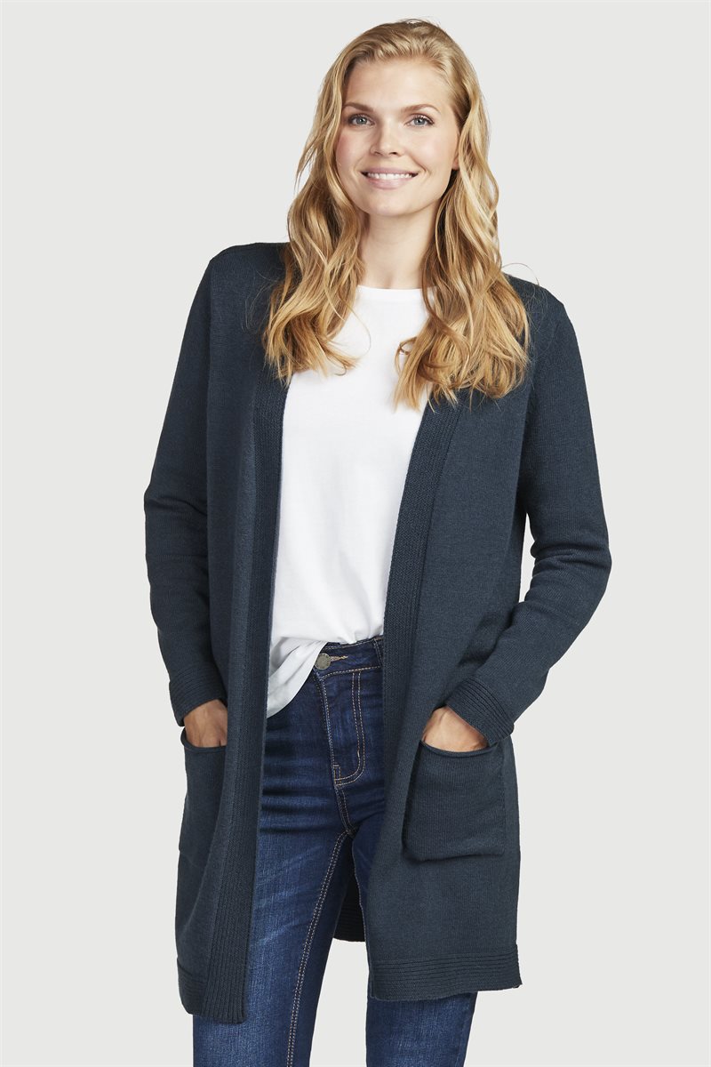 Läs mer om Lång cardigan med fickor
