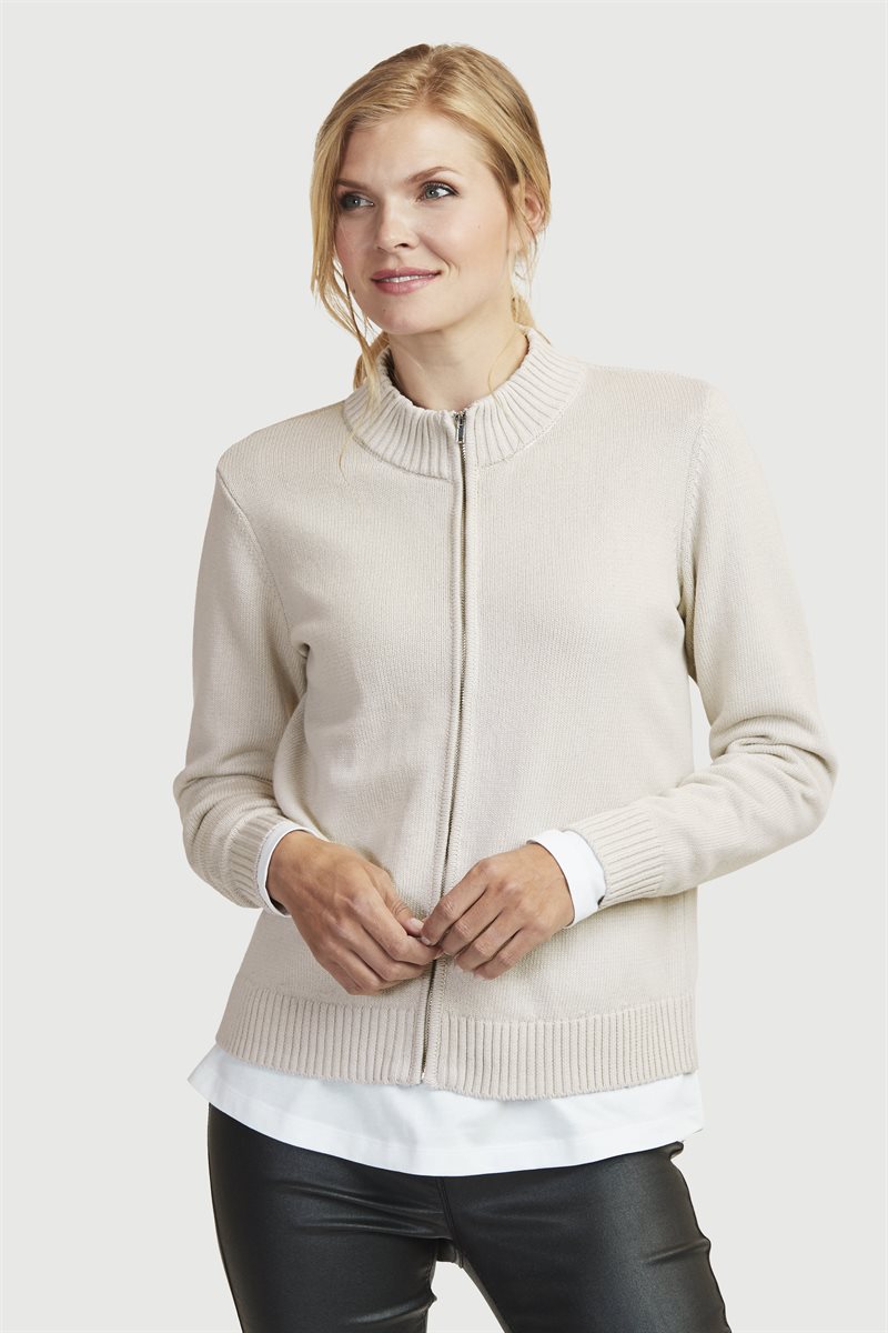 Läs mer om Kort cardigan med dragkedja