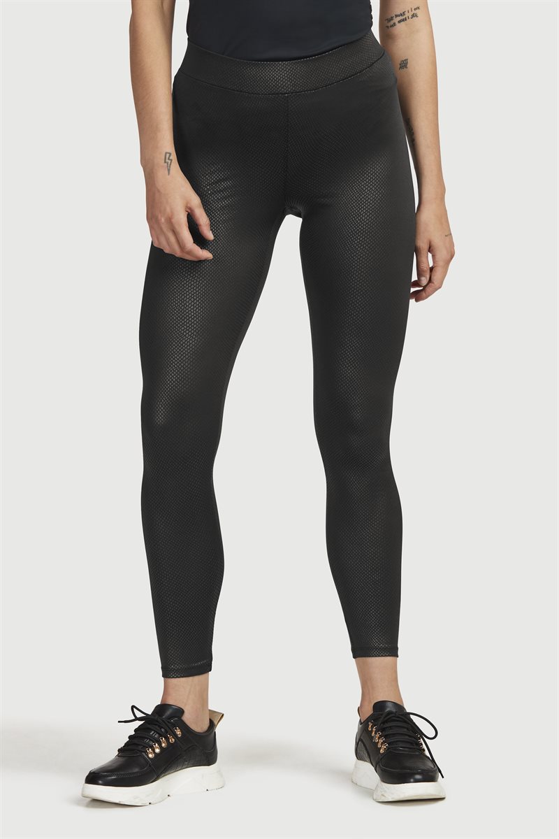 Läs mer om Coatade leggings med mönster