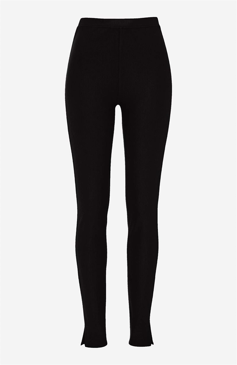 Leggings i trikå med stretch-twill