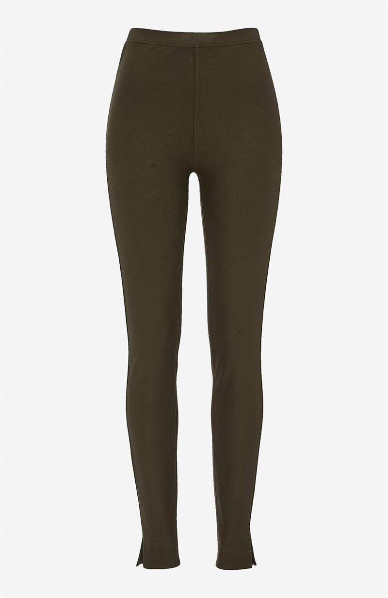 Leggings i trikå med stretch-twill