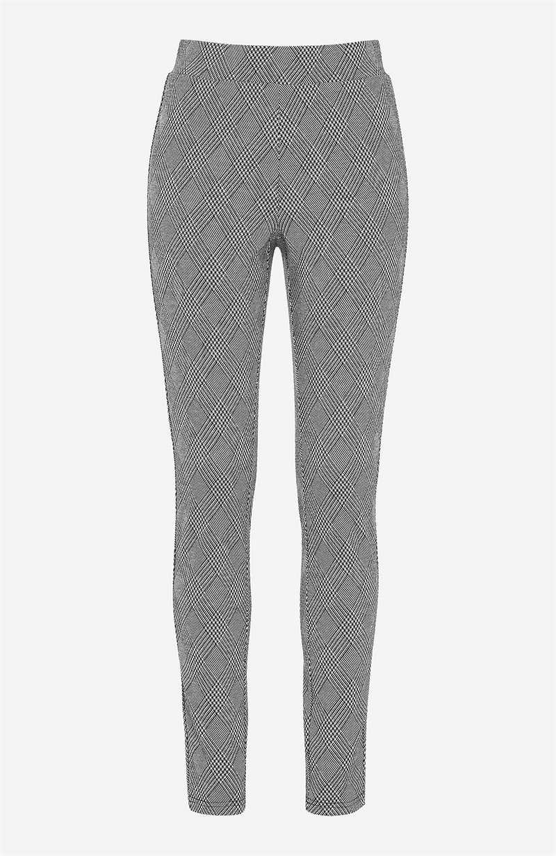 Rutiga, jacquardmönstrade leggings