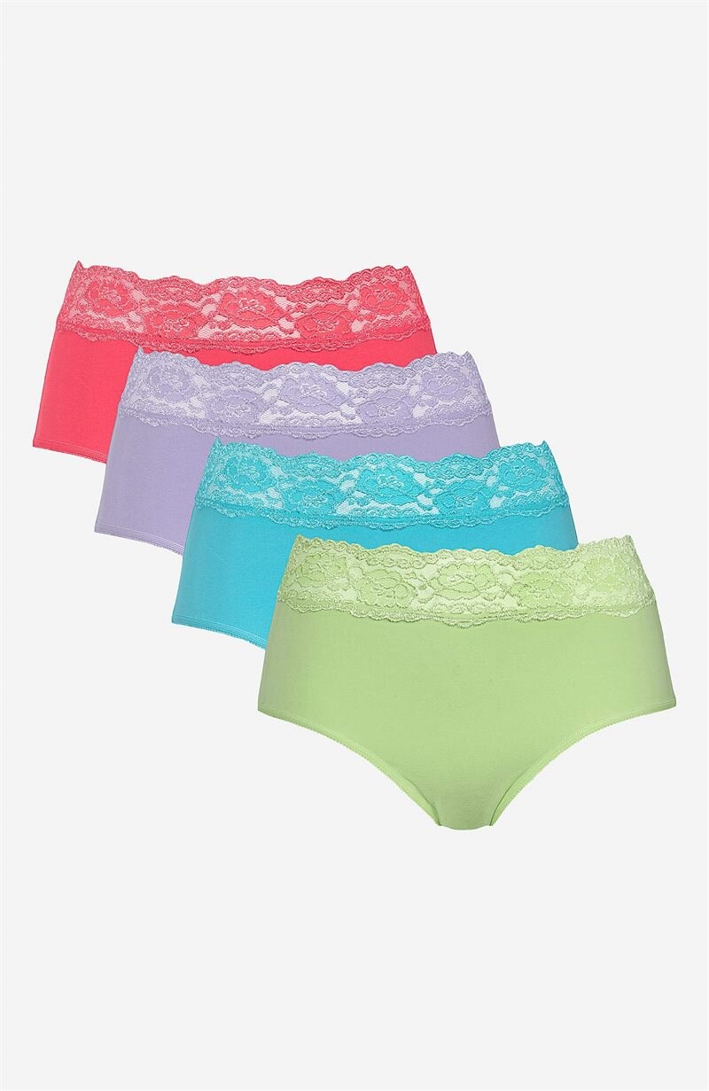 Läs mer om Miditrosa i ekologisk bomull 4-pack