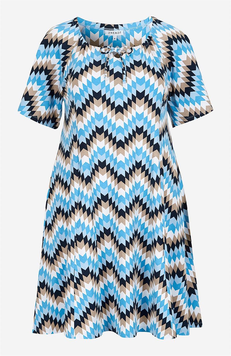 Läs mer om Mönstrad jerseyklänning Corinne