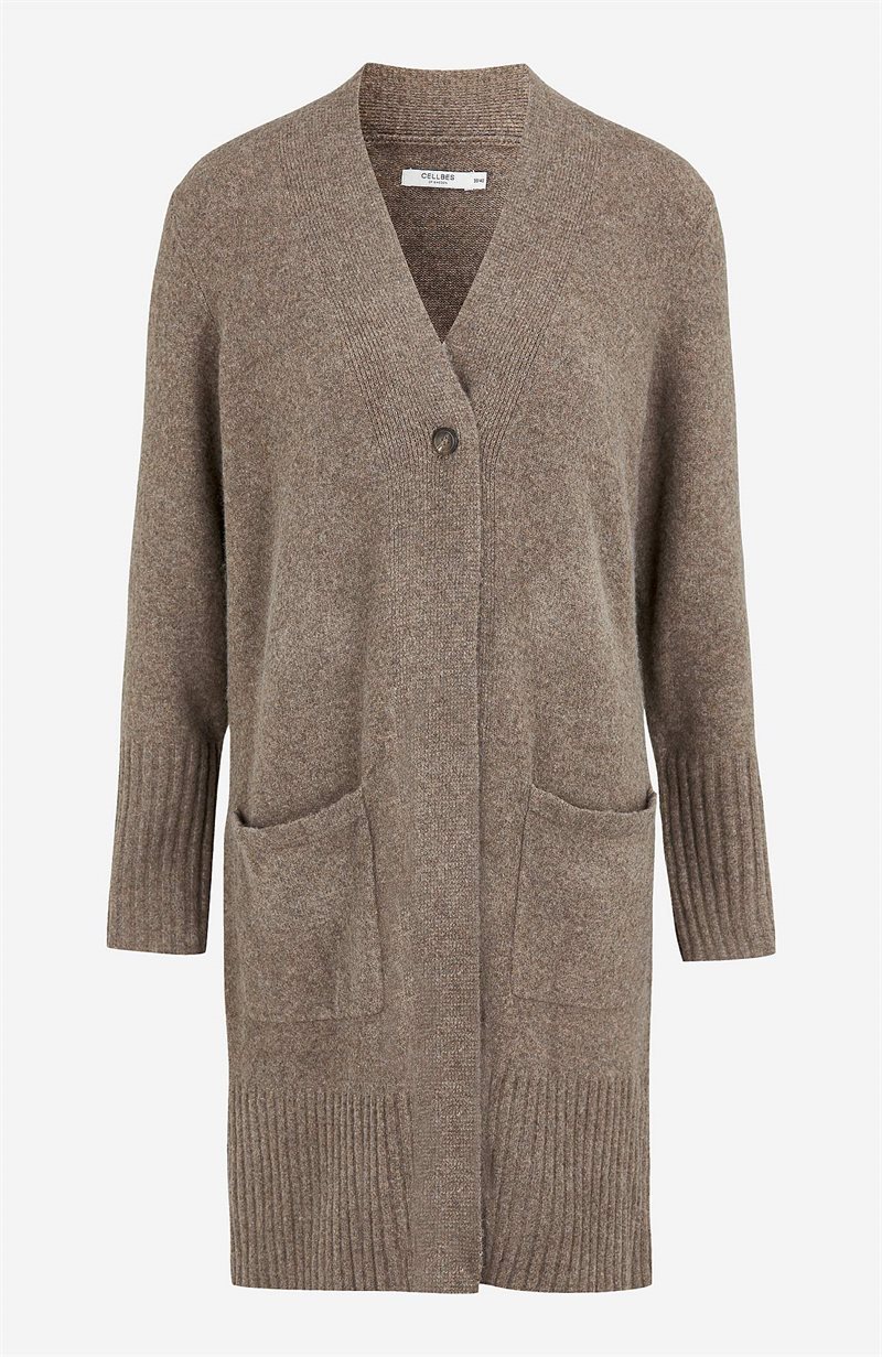 Läs mer om Mjuk, lång cardigan Harriet