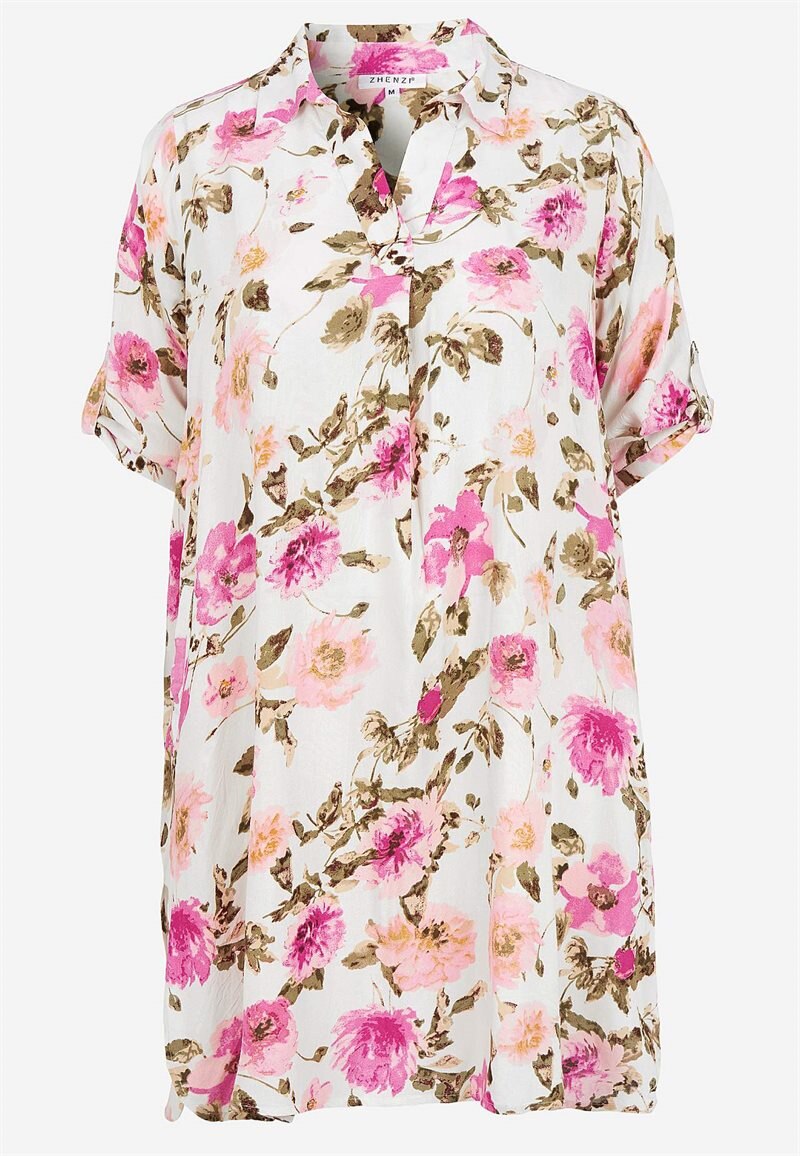 Läs mer om Blommönstrad skjortklänning Sarai