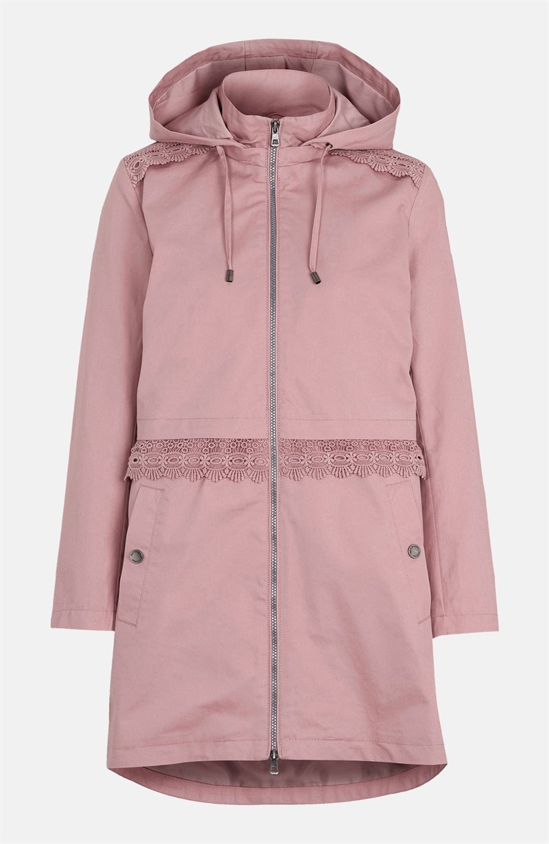 Läs mer om Parkas med spetsdetaljer