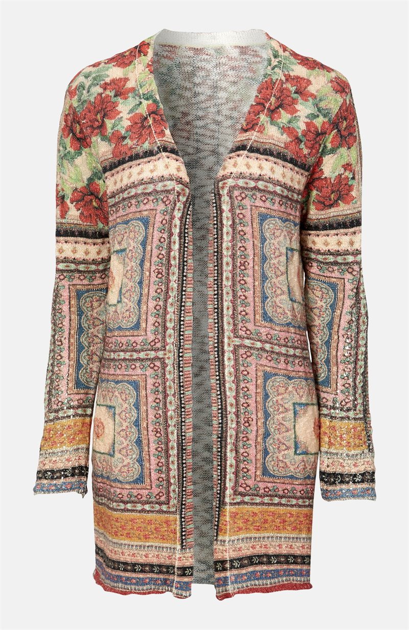Läs mer om Mönstrad cardigan i bomull