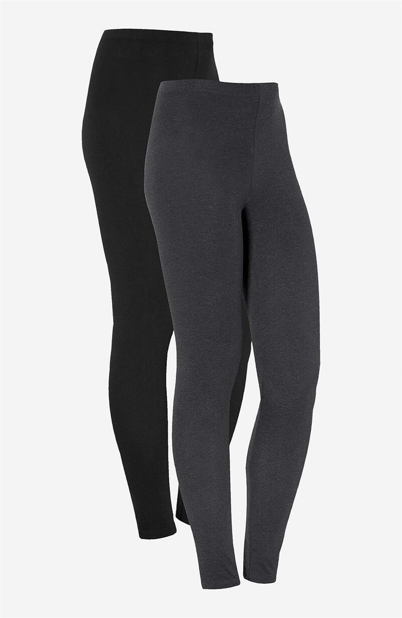 Leggings i mjuk trikå 2-pack