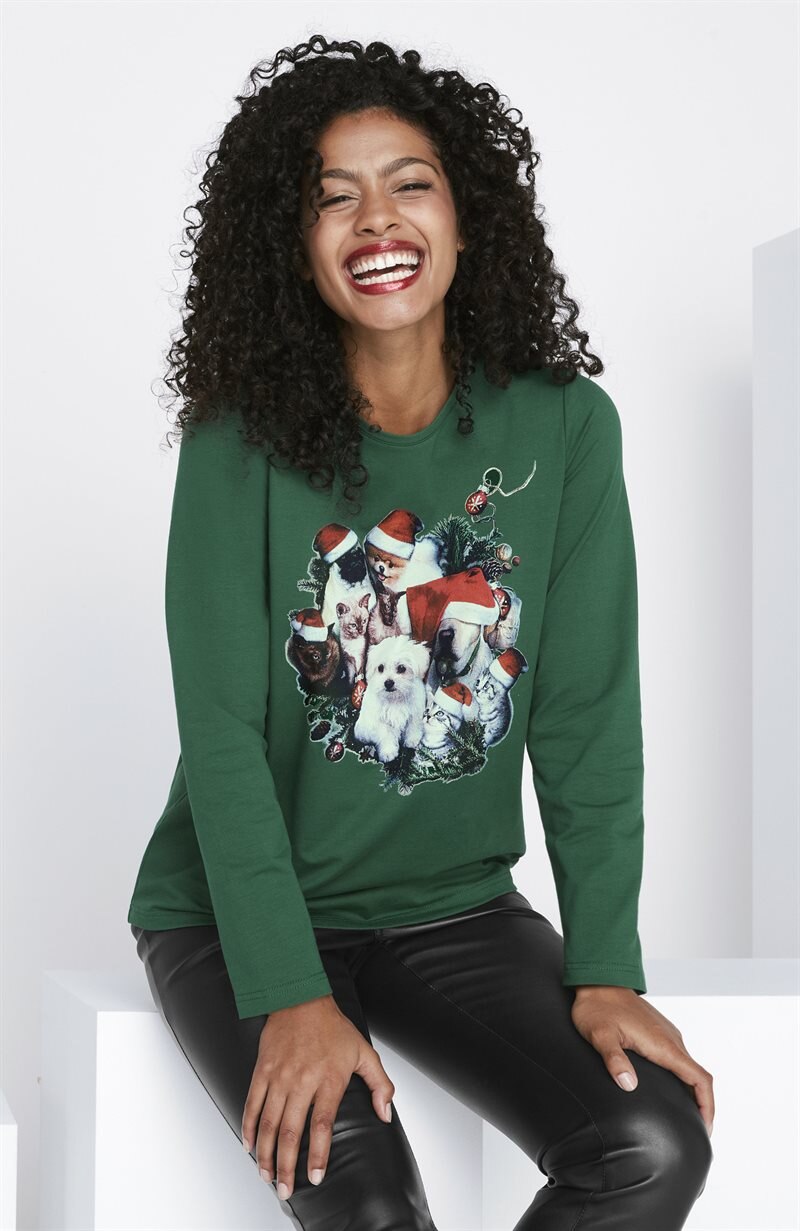 Läs mer om Sweatshirt med jultryck