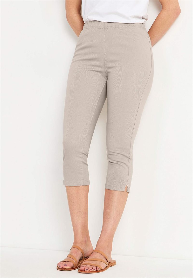 Bekväm capribyxa i bomullstwill