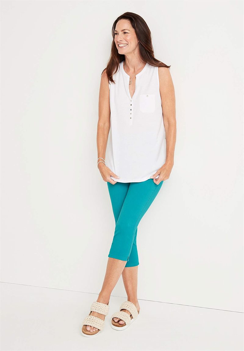 Bekväm capribyxa i bomullstwill Caroline 24782