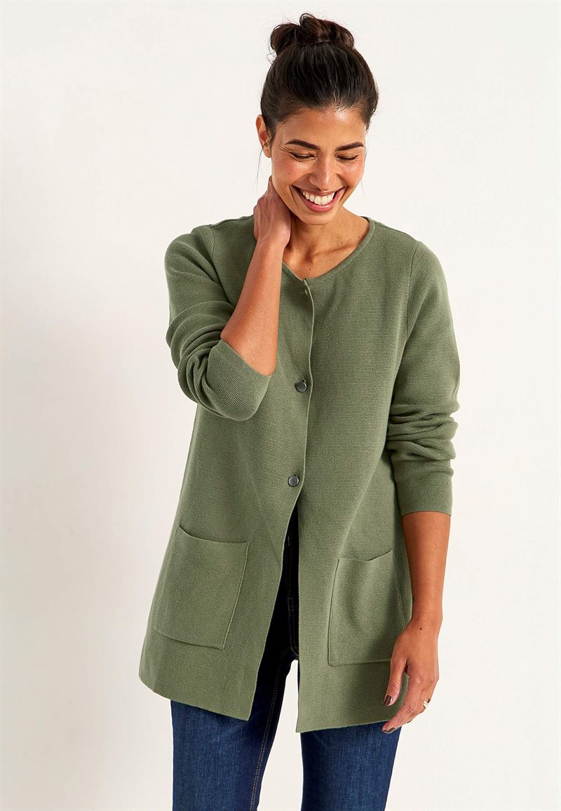 Cardigan i bomull 35952