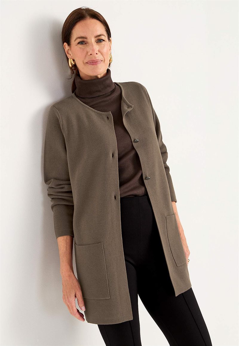 Cardigan i bomull 31478