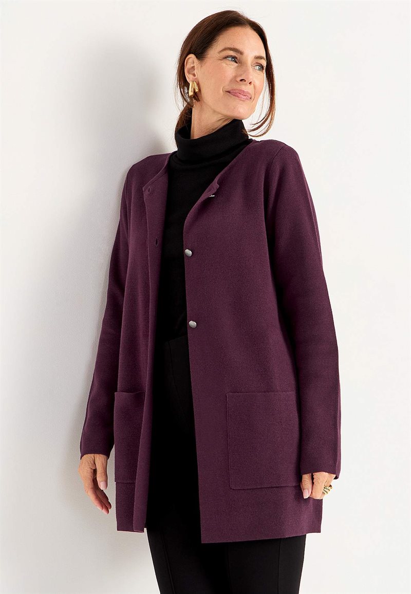 Cardigan i bomull 33475