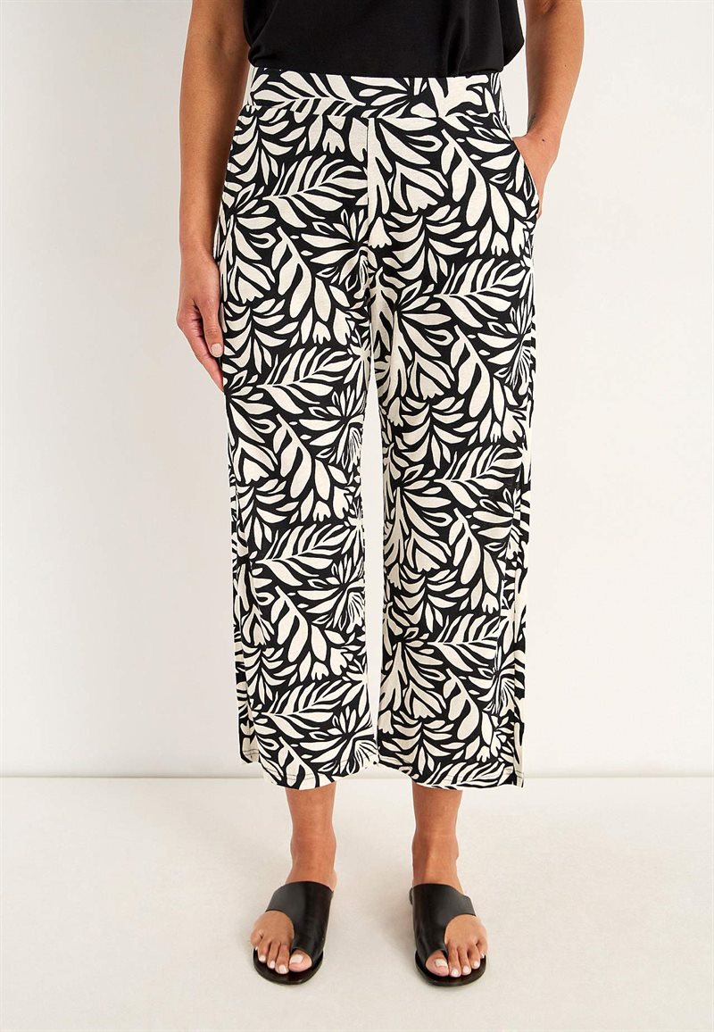 Culottebyxa i mjuk bomulls- och modalblandning