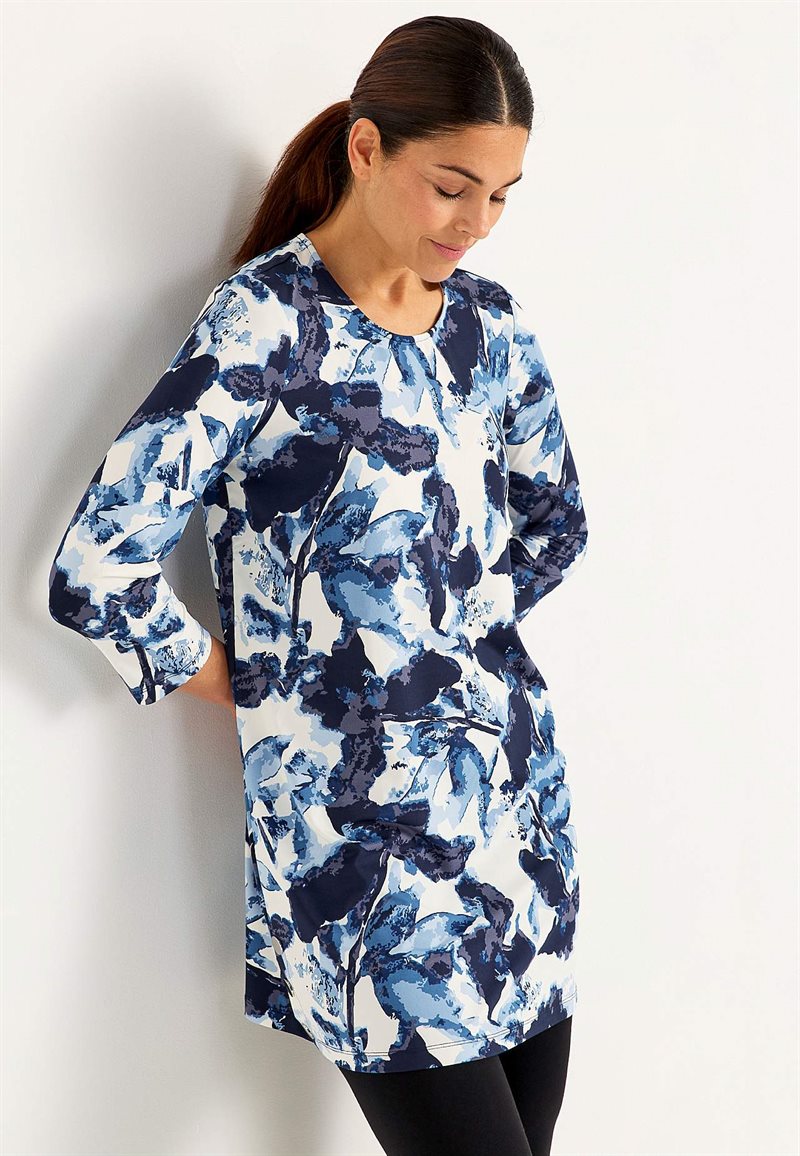 Trikåtunika med knappar