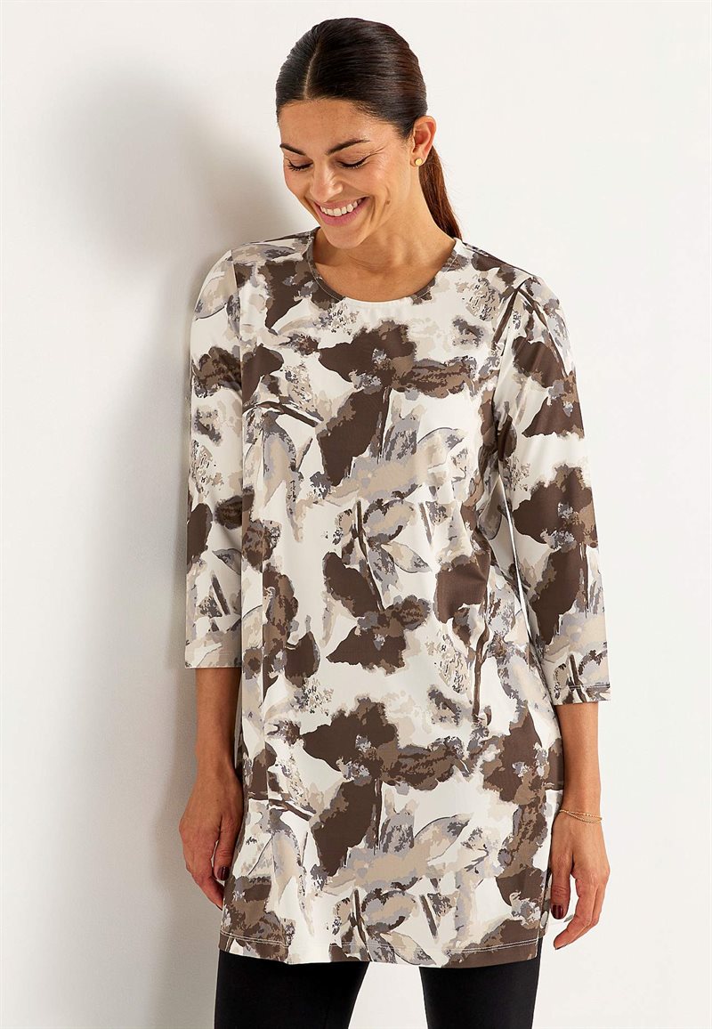 Trikåtunika med knappar 31213