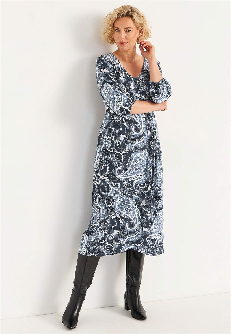 TrikÃ¥klÃ¤nning med omlottdetalj 31385