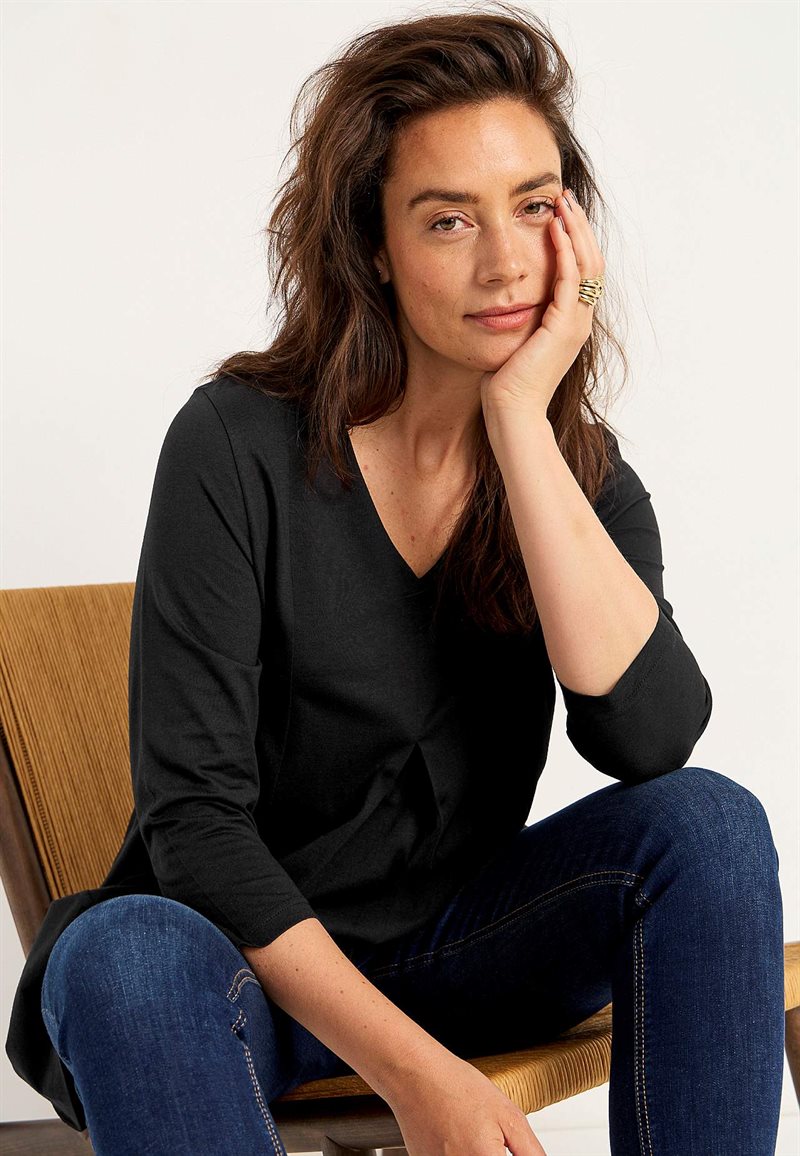 Trikåtunika med veckdetalj 31497