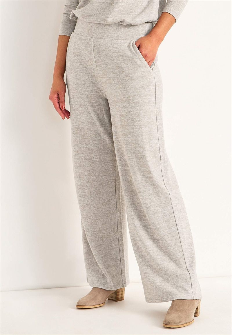 Vid trikåbyxa med fickor