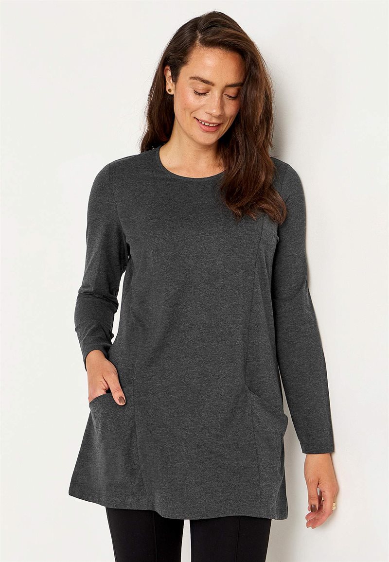 Trikåtunika med fickor 31841