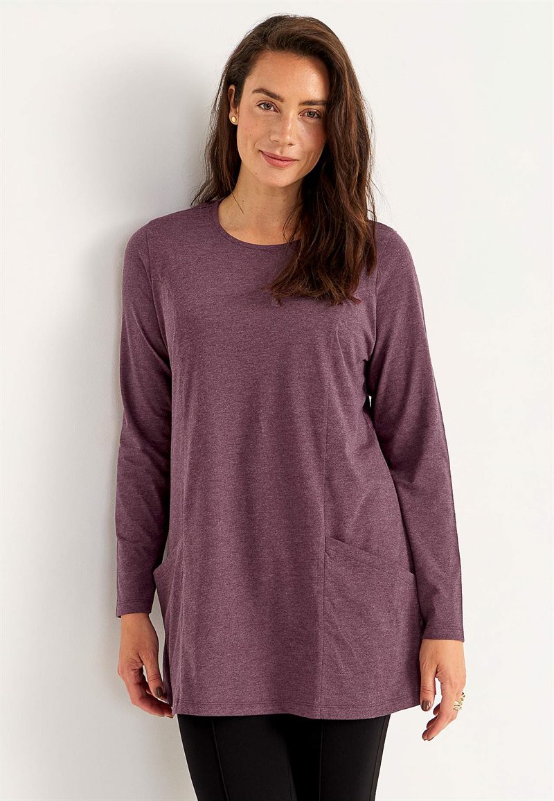 Trikåtunika med fickor