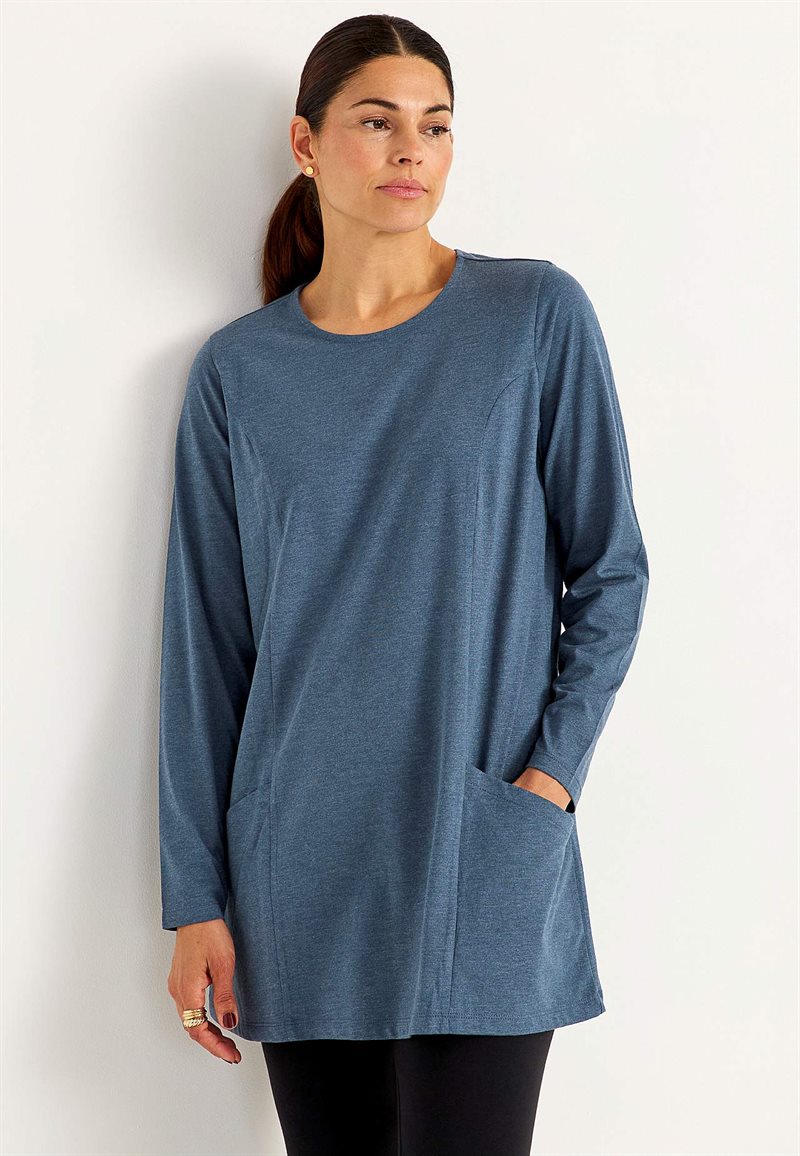 Trikåtunika med fickor 31852