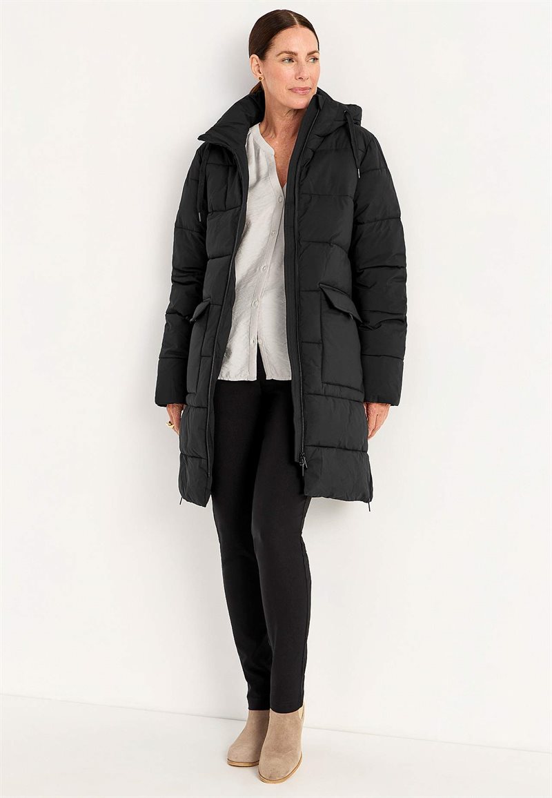 Varm kappa med sidodragkedjor nertill 33456