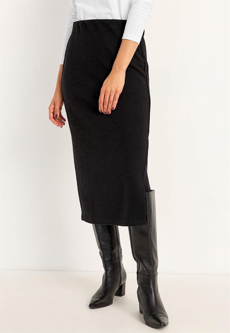 Supermjuk kjol med slits 32022