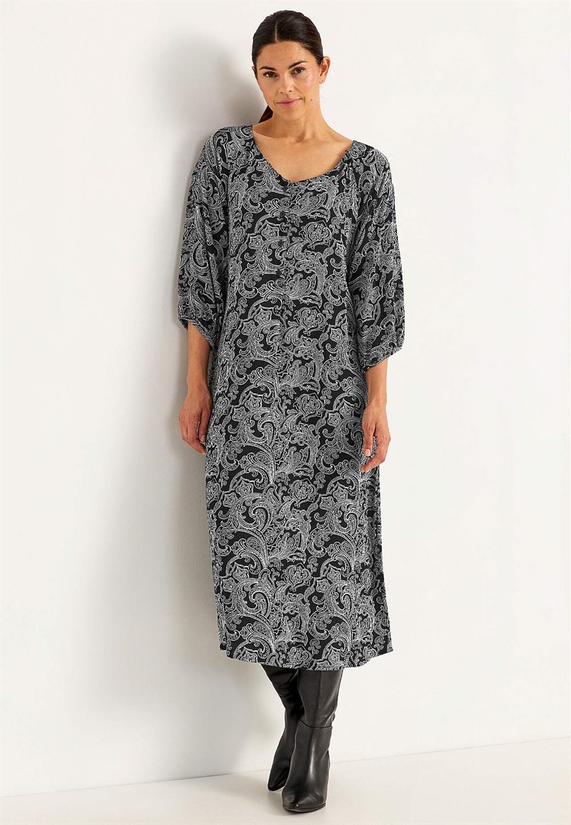 MÃ¶nstrad klÃ¤nning med knappar 32233