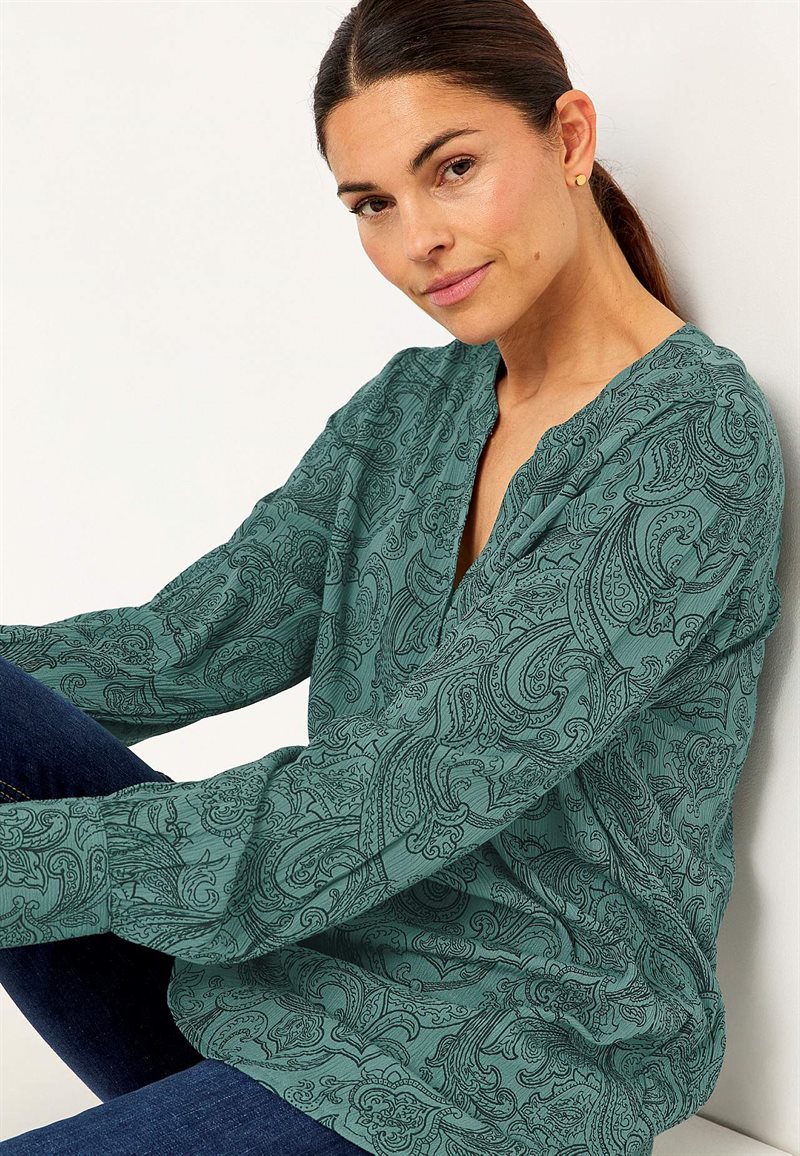 MÃ¶nstrad tunika med knappar 32261