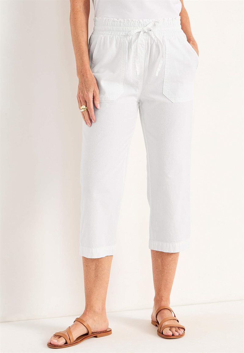 Capribyxa i tvättad bomull Jade 23142