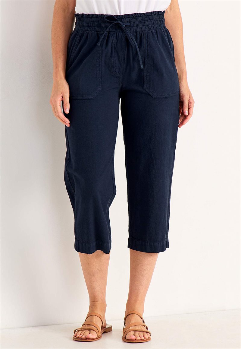 Capribyxa i tvättad bomull Jade 25017