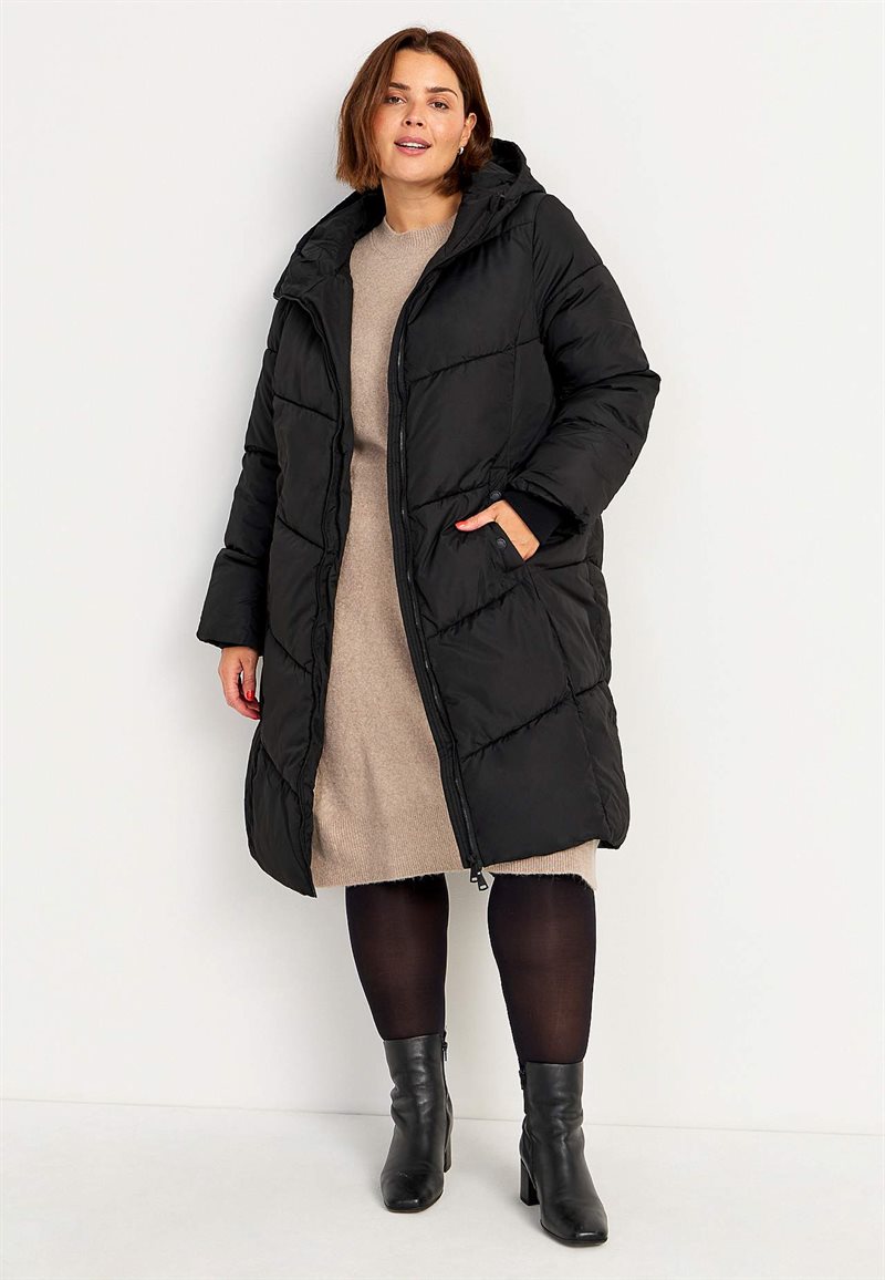 Lång kappa med fluffig vaddering Veronica 23722