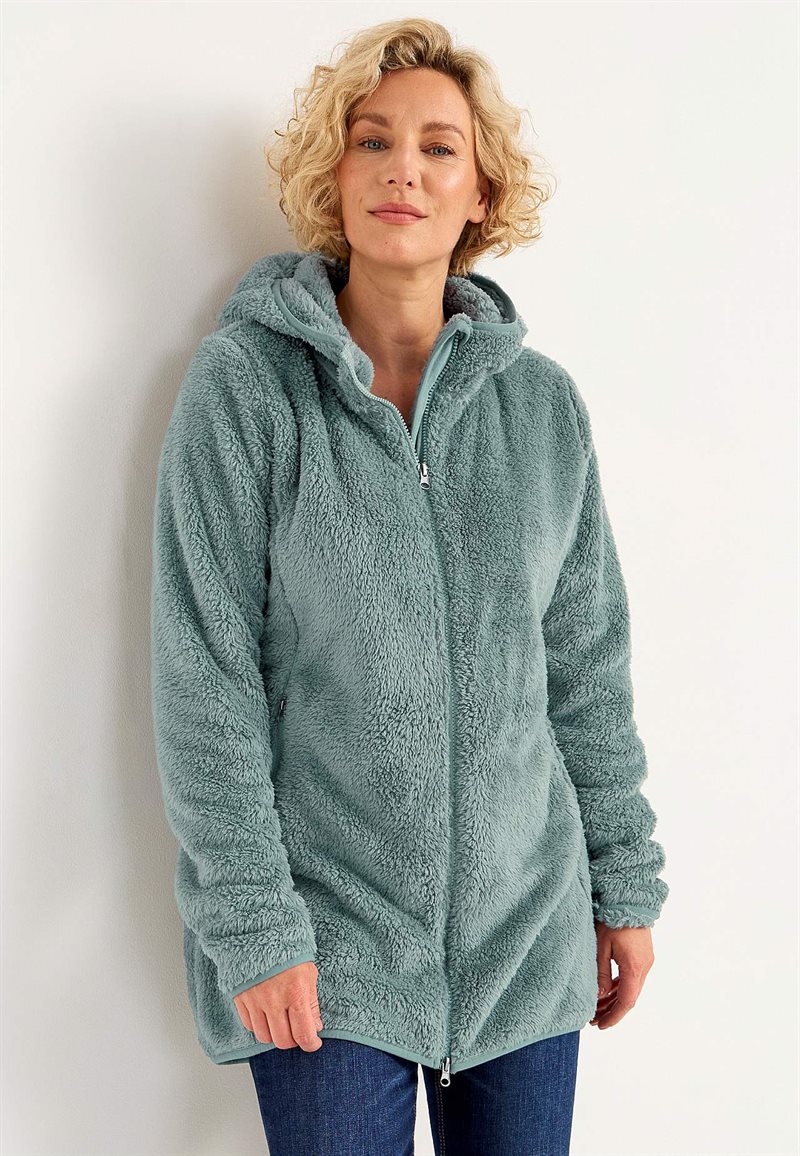 Mysig fleecejacka med huva 31942