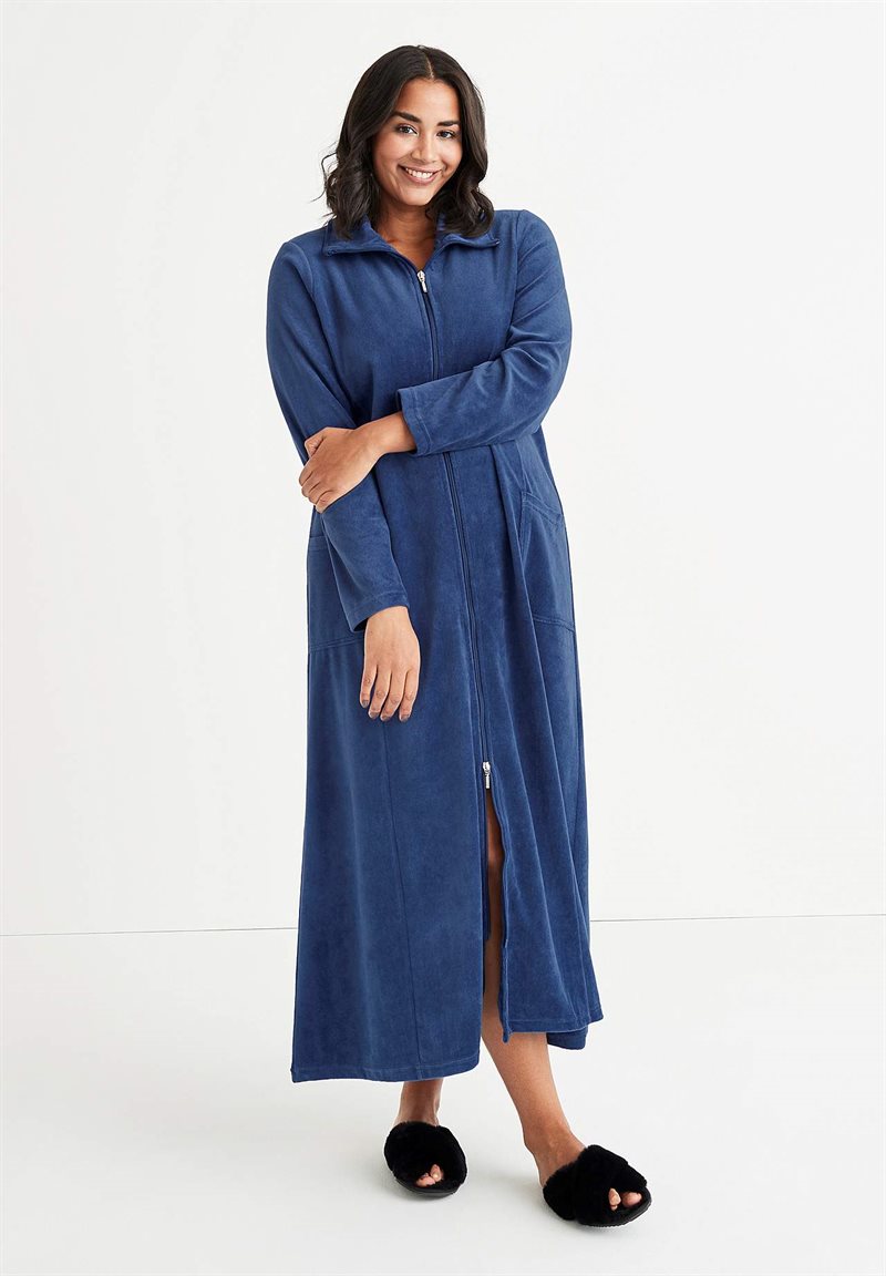 Product Image for Lång morgonrock i velour