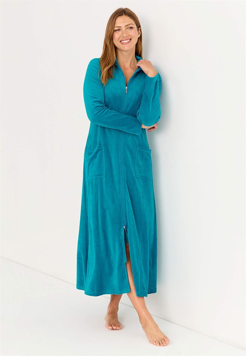 Product Image for Lång morgonrock i velour