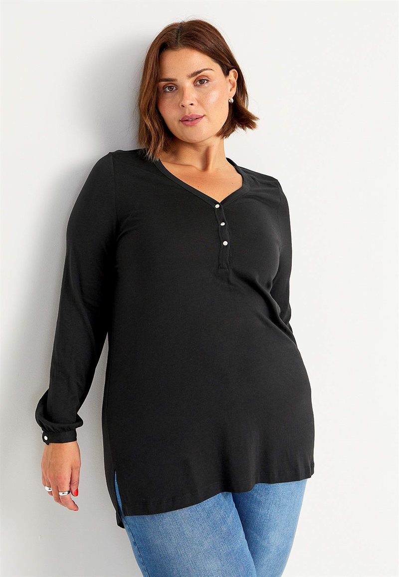 Trikåtunika med v-ringning Linnea 24912