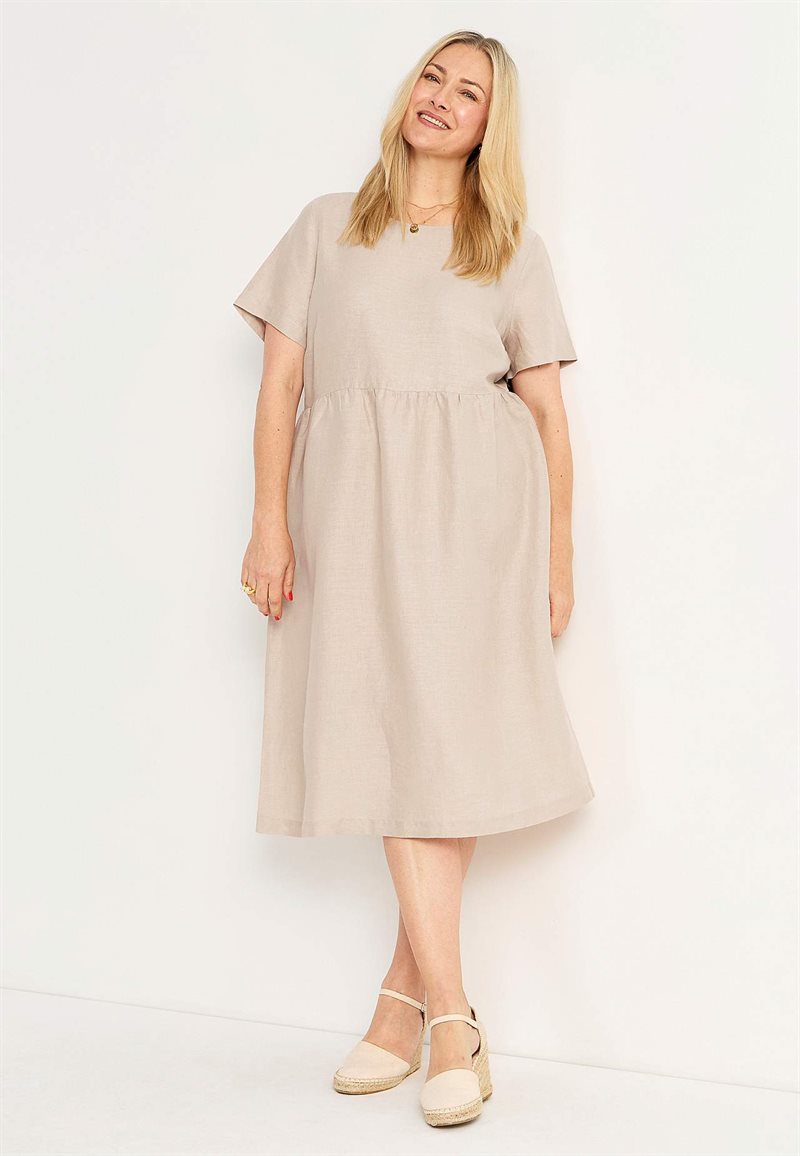 Linneklänning Premium med kort ärm Lo