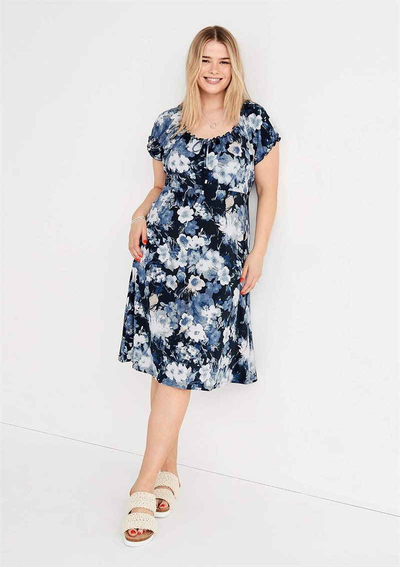 Mönstrad singoallaklänning Monica 25290