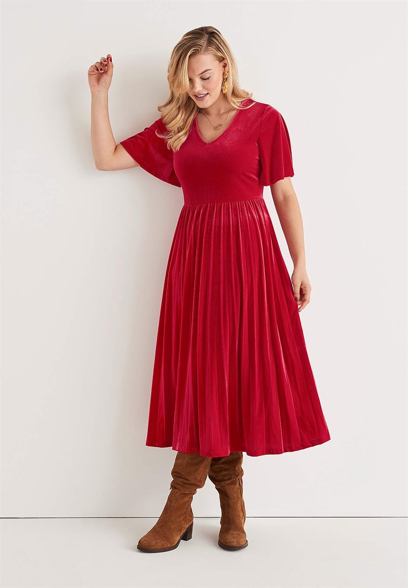 Product Image for Plisserad sammetsklänning Vilma