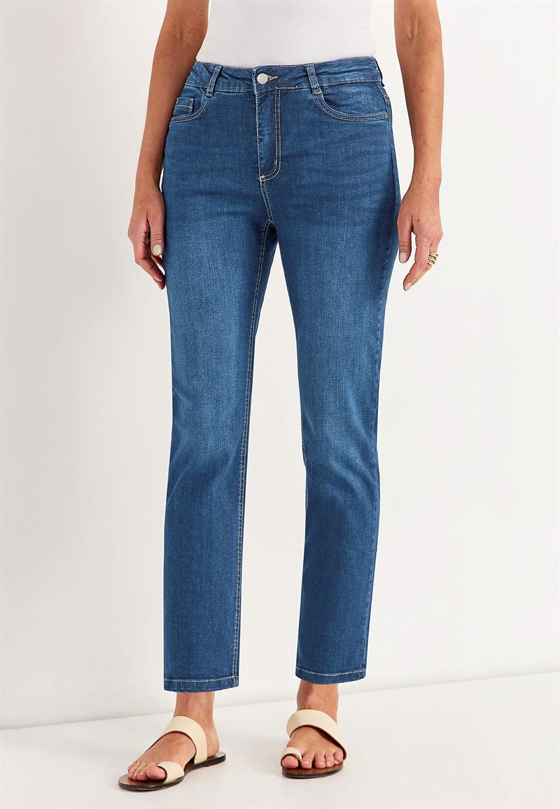Stretchjeans med rakt ben - tre längder Linnea