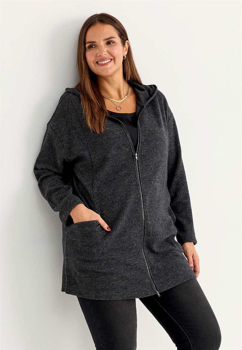 Supermjuk lång cardigan med fickor Beata 27444