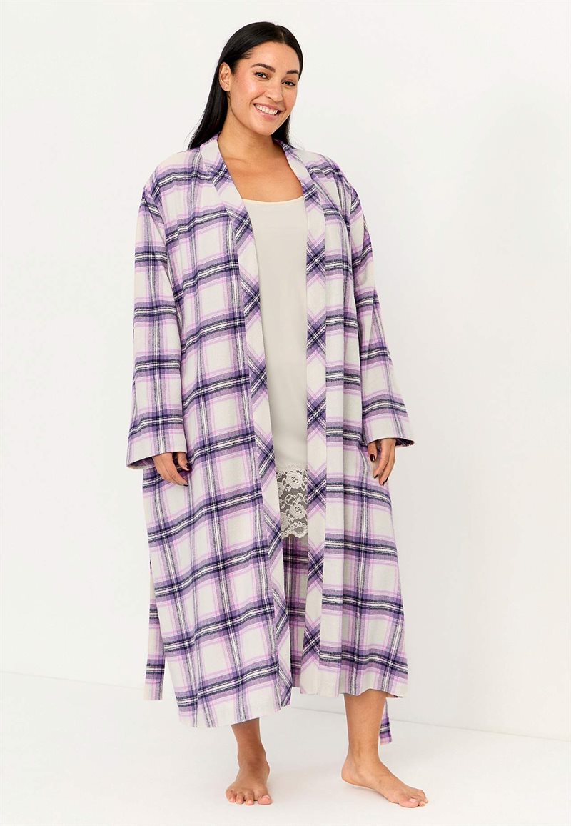 Product Image for Rutig morgonrock i flanell Felicia