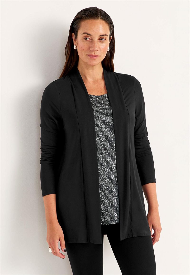 Långärmad 2-i-1-topp med paljetter