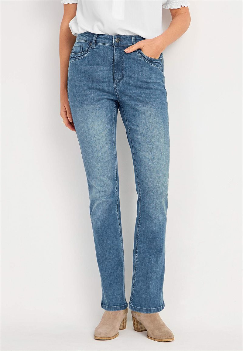 Stretchjeans med bootcut Anja